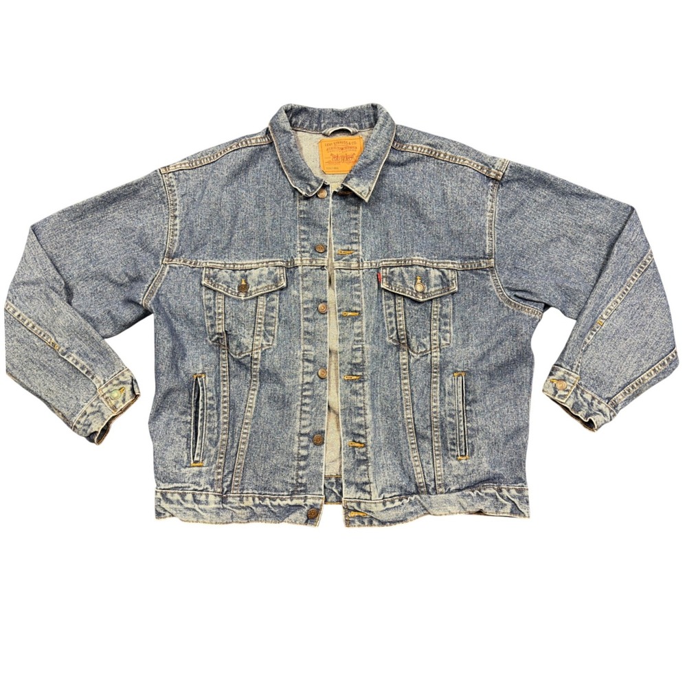 Levi's Denim Jacket Mens XL Blue 70507-4890 Trucker USA Made Vintage 90s SEO
